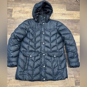 Lands’ End Down Coat Size 14-16 Girls Navy Blue